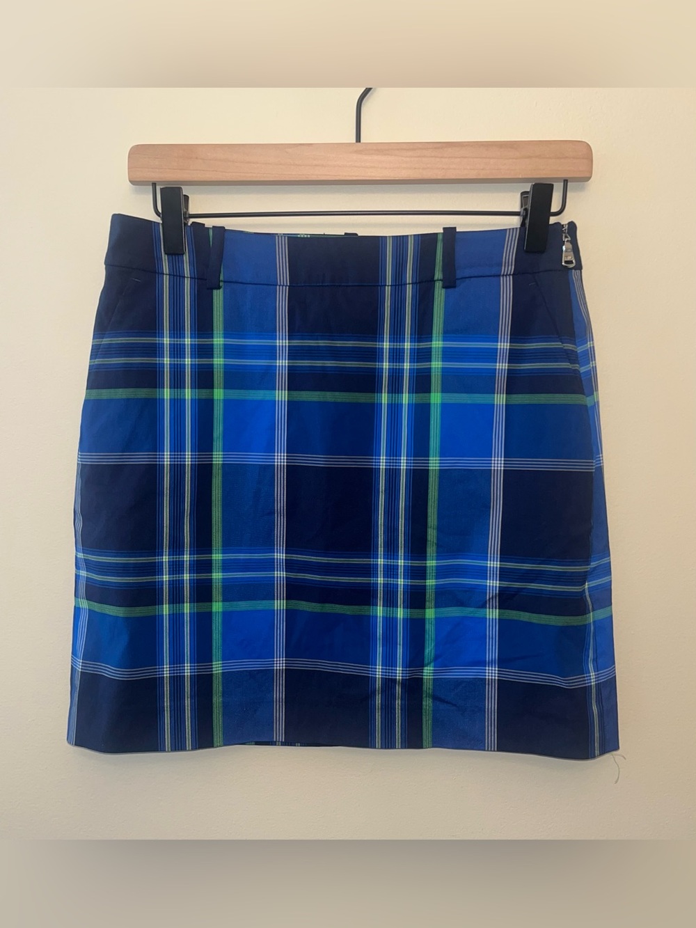 Polo Golf Ralph Lauren Plaid Golf Skirt Blue Green Women's Size 0 Preppy
